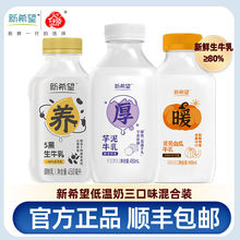 【顺丰包邮】新希望芋泥牛乳450ml*5瓶低温风味奶含生牛乳调制乳