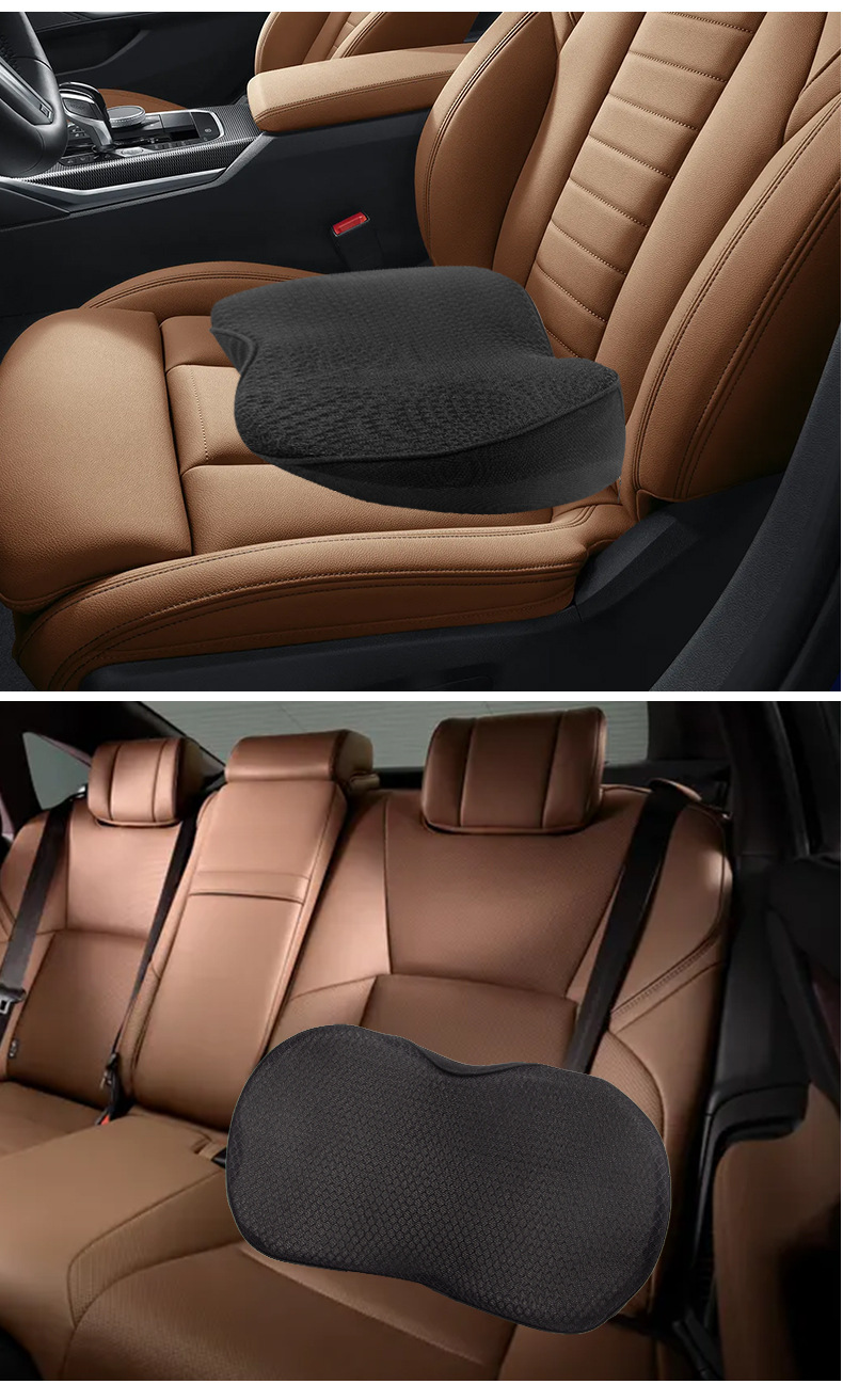 Car Cushion Memory Foam Waist Backing Multifunctional Ass Pad High Mat All Seasons Universal Breathable Mesh Car Cushion