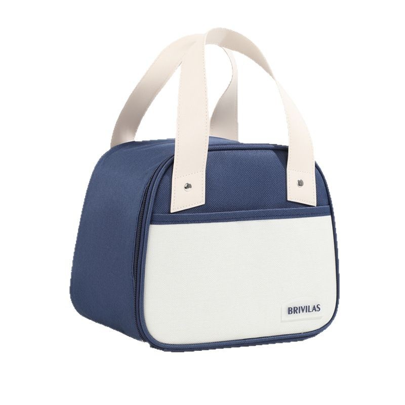 Bolsa aislante trapezoidal a juego de color de moda, bolsa de caja de almuerzo de papel de aluminio grueso portátil, bolsa de almuerzo en el trabajo, bolsa de almuerzo