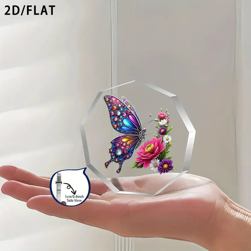Amazon 新製品ホットセール透明九角形アクリル蝶飾りデスクトップ装飾工芸品テーブルセッティング|undefined