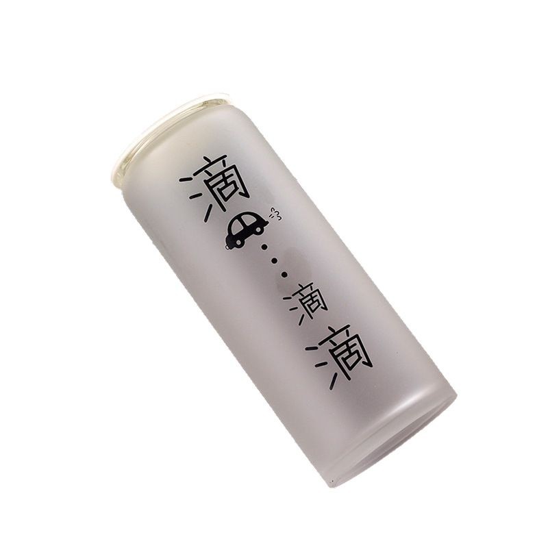 Tazas de vidrio esmerizadas coreanas, tazas de agua de tendencia creativas, botellas de agua frescas y simples para parejas, tazas casuales de Harajuku