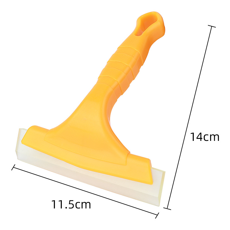 Herramienta de película de publicidad de automóviles multifuncional raspador de tendón de toro cristal suave raspador amarillo mango corto herramienta de costura de vidrio