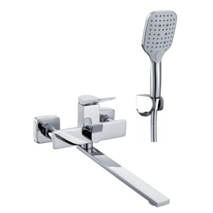 Cross-border Russian hotel bathtub faucet concealed swing booster bracket faucet into the wall shower hot and cold water dragon