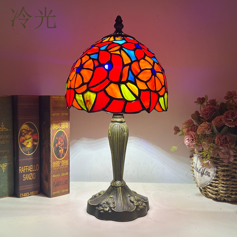 European-style Color Retro Study Bar Cafe Home Wedding Bedside Dimming Table Lamp Turkish Creative