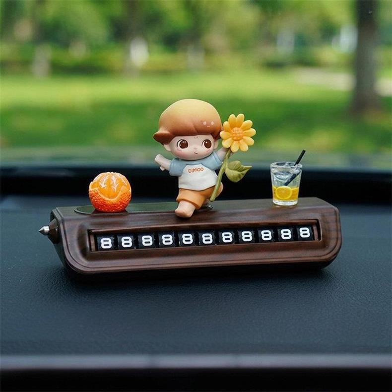 2026 New Model Car Temporary Parking Number Plate with Phone Number, Cute and High-End Car Decoration Accessory
