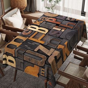 Retro Bar Tablecloth American Accessible Luxury Newspaper Decorative Fabric Table Mat Ins Industrial Style Coffee Table Tablecloth Dustproof Cloth