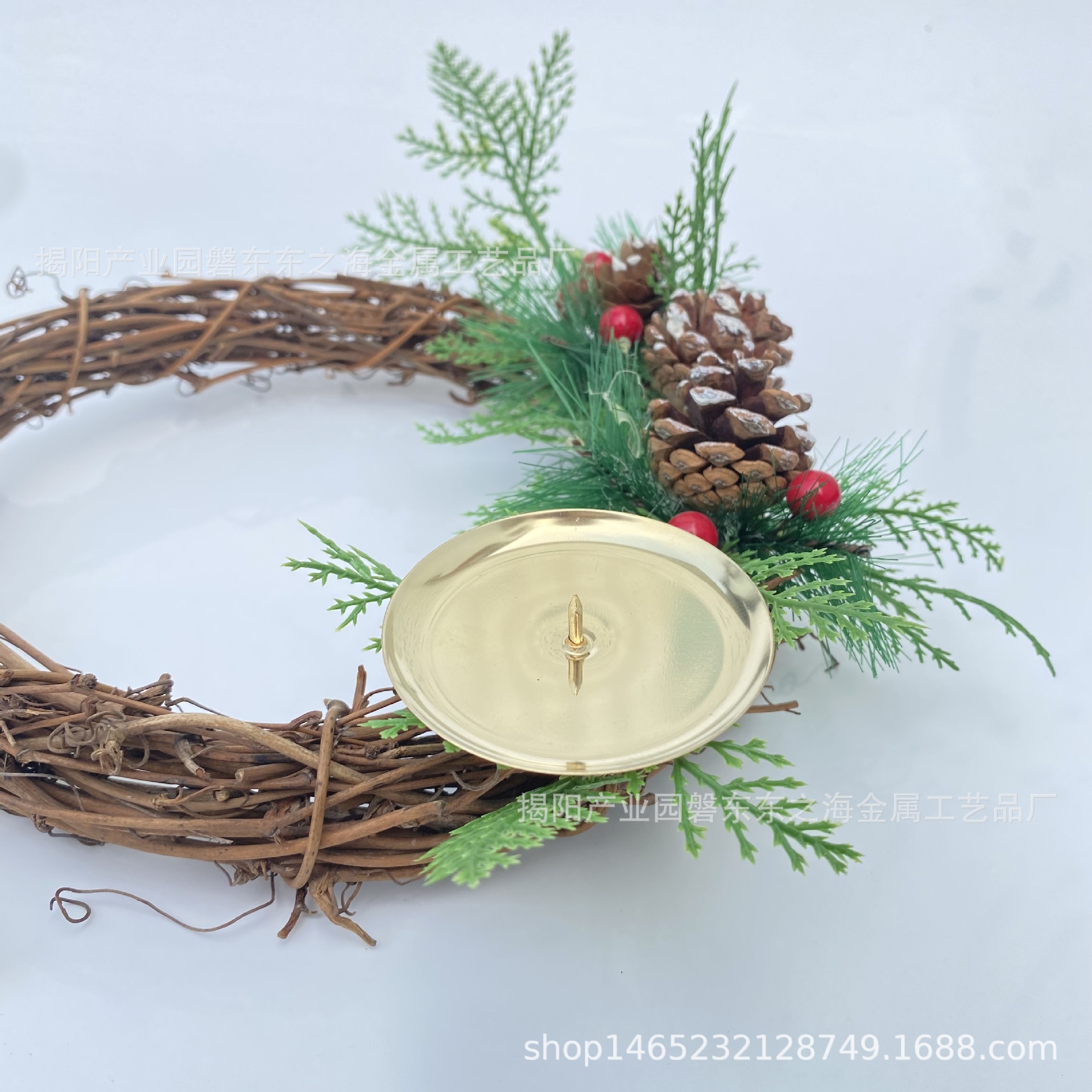 厂家飞碟万圣诞节礼品蜡烛台蜡烛杯蜡烛夹子 五金铁制冲压多色