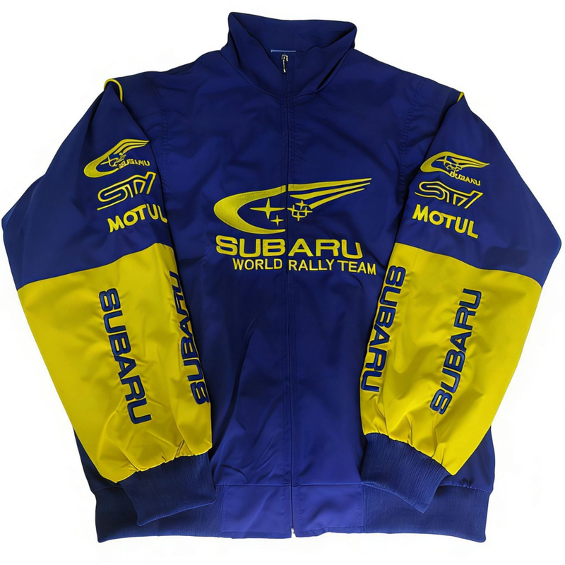 Wholesale F1 Fully Embroidered Racing Suit Trendy Style F1 Retro European and American Style Motorcycle Riding Gear Blue Jacket Coat Wholesale F1 Fully Embroidered Racing Suit Trendy Style F1 Retro European and American Style Motorcycle Riding Gear Blue Jacket Coat