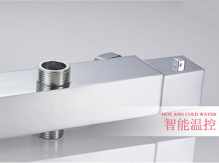 Concealed wall-mounted shower faucet, all-copper thermostatic shower faucet, bathtub cold and hot thermostatic valve, cross-border export Item Picture