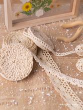幼兒園班級原木風牆面編織掛件環創裝飾材料麻布麻繩蕾絲花邊包邊