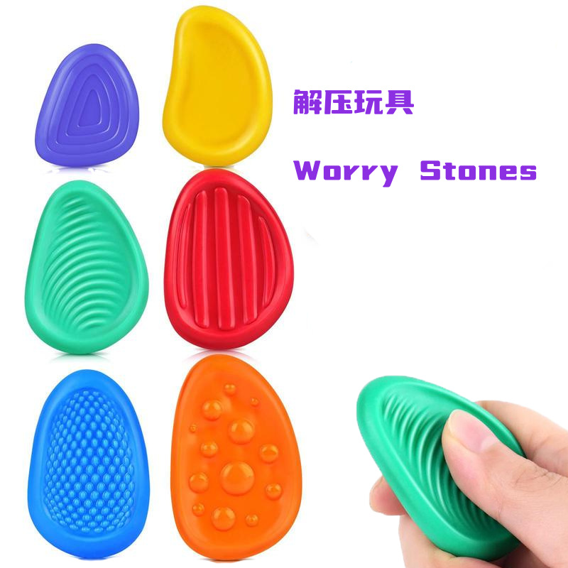 Juguetes Fidget transfronterizos juguetes sensoriales coloridos piedra suave para estudiantes autistas artefactos creativos de alivio del estrés