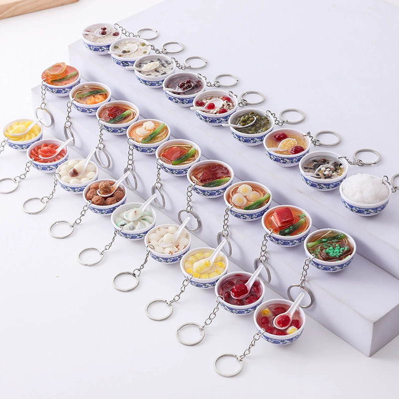 4cm сине-белый фарфор закуски имитация брелка мини-китайский стиль