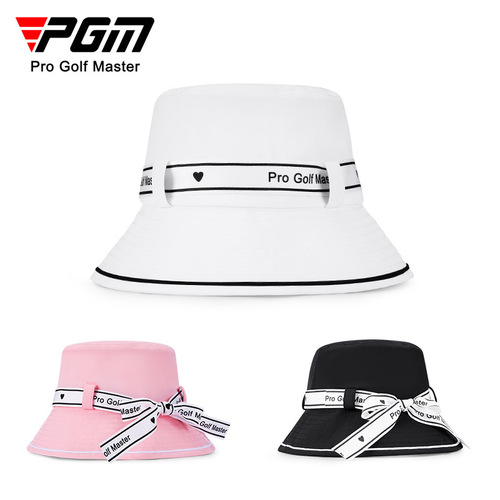 PGM new golf hat women's bow strap fisherman hat sun protection inner sweatband design