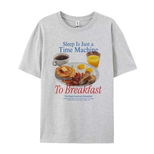 Food and clothing increased T-shirt cute and funny breakfast pun T-shirt graphic women Y2K enthusiasts streetwear T-shirt
