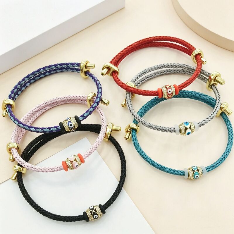 European and American Retro Evil Eye Woven Bracelets, Turkish Evil Eye Bracelets, Cross-Border Amazon Aliexpress Supply