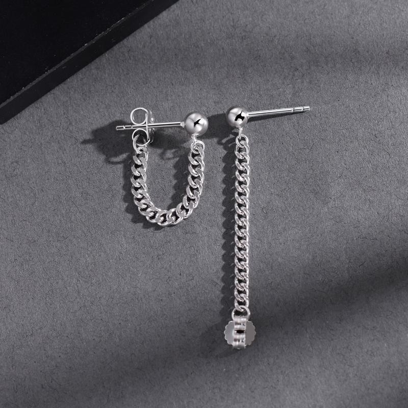 X043-A lock heart ear buckle long-one pair