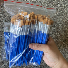 兒童塑料杆勾線美甲筆 扁頭彩繪數字勾線筆石膏陶瓷畫筆單支批發