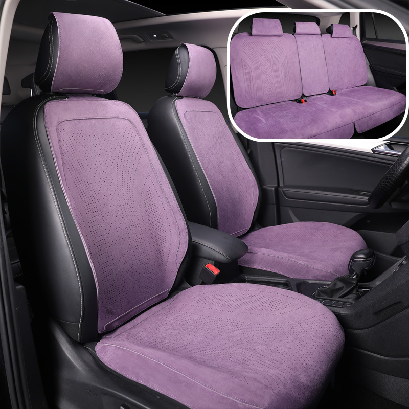 Summer suede car seat cushion, suitable for all seasons, breathable saddle-style car seat pad, ventilated car seat cushion