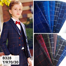 春夏英伦风格子校服面料  时尚涤粘校服格子面料  西装校服格子布
