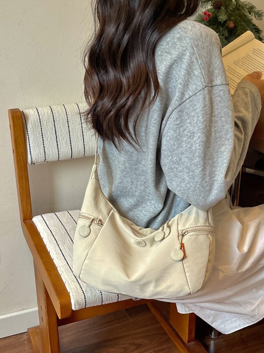 Bolso de tela de nylon de gran capacidad para mujeres 2026 nuevo estilo ligero bolso de moda bolso de bolsas de bolsas de hombro de viaje ocio