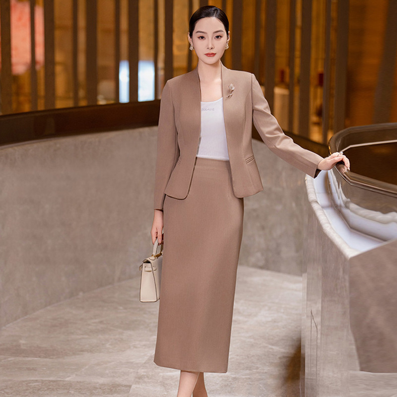 首尚格释2025秋季新款气质通勤职业西装套装裙女修身半身裙两件套|undefined