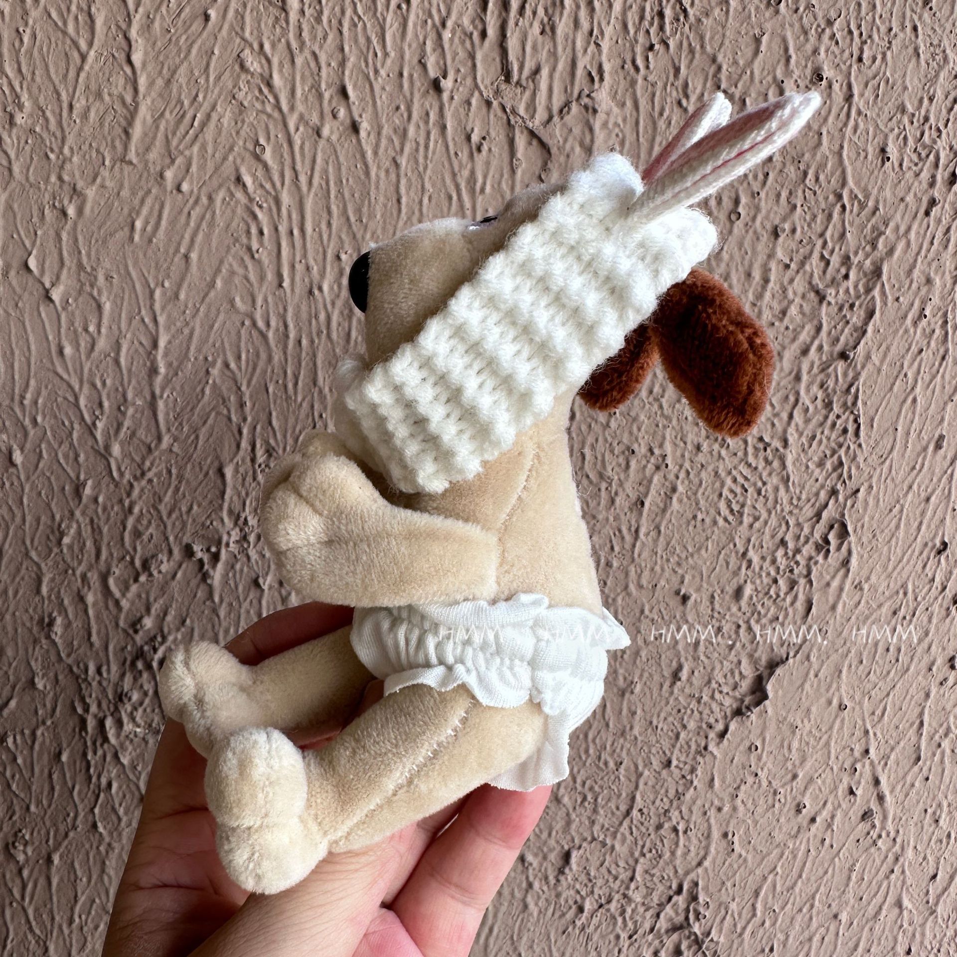 Paquete de material de bricolaje hecho a mano lindo perro coche embarazada bloque decoración coche felpa muñeca decoración creativa cumpleaños