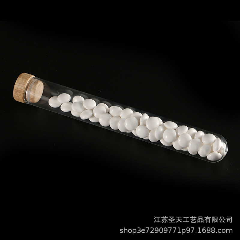 圣天玻璃试管配竹塞18*150 18*180 20*150 20*200圆底平口试管