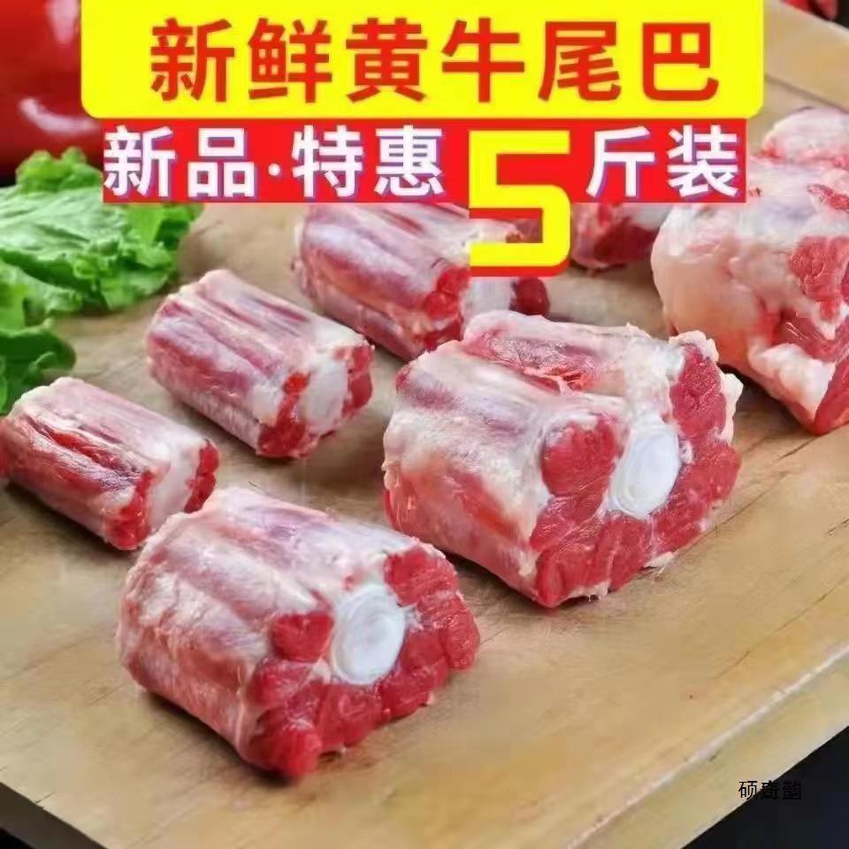 牛尾巴牛尾骨牛尾汤牛尾散养牛农家排骨黄尾整根新鲜牛肉黄牛