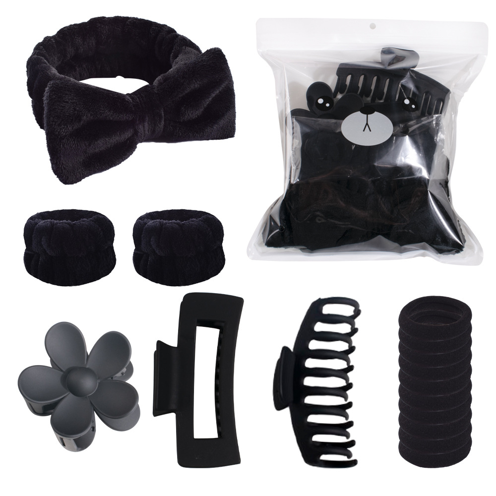 Set de pinzas para el cabello, pinzas de garra de hueso de dragón, coleteros para la parte trasera de la cabeza, accesorios para el cabello, pinzas de tiburón, bandas para el cabello, coleteros para el cabello rebelde, ideales para ir al trabajo.