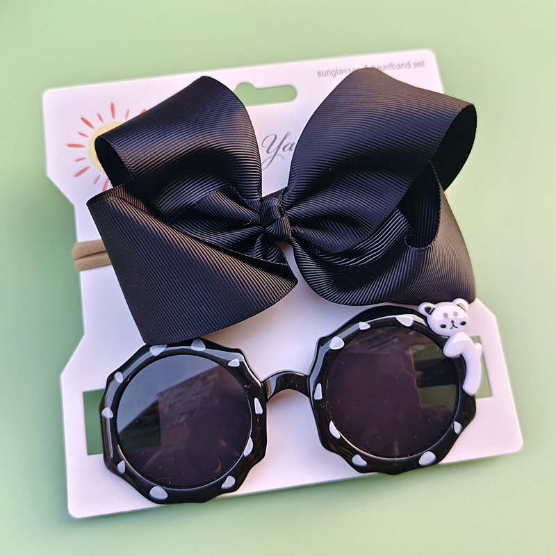 65g Weight Hair Band Hair Accessories Type Hair Band Glasses Set Quantity Daily Occasion Cartoon Style Animal Kids Sunglasses