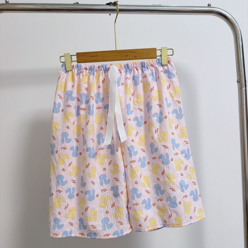 2026 Summer New Floral Lace Cloud Cotton Home Pants, Loose and Thin, Sweet Style, Suitable for Students, Can Be Worn Outside, Shorts
