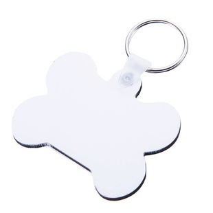 Thermal transfer blank wooden key chain MDF key chain Bone Dog Tag type printable logo advertising gift
