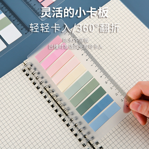 Simple ins creative PET Morandi color sticky notes loose-leaf small fresh index note paper translucent N times stickers