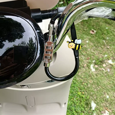Lock Motorcycle Scooter Mountain Helmet lock - large-black-little-bee