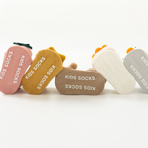 Baby socks spring and summer thin non-slip newborn baby floor socks mid-tube cartoon toddler socks that do not strangle feet wholesale