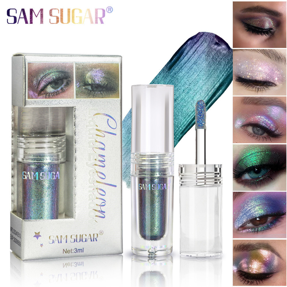 SAM SUGAR Chameleon Pearlescent Liquid Eyeshadow, Farbwechselnd, Aufhellend, Feiner Glitzer, Festtags-Look_voghion.com