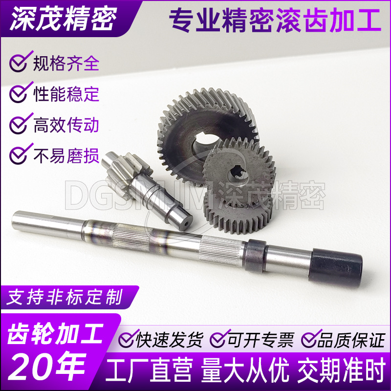 非标直齿轮小模数齿轮 电机齿轮轴 气动工具传动件加工生产
