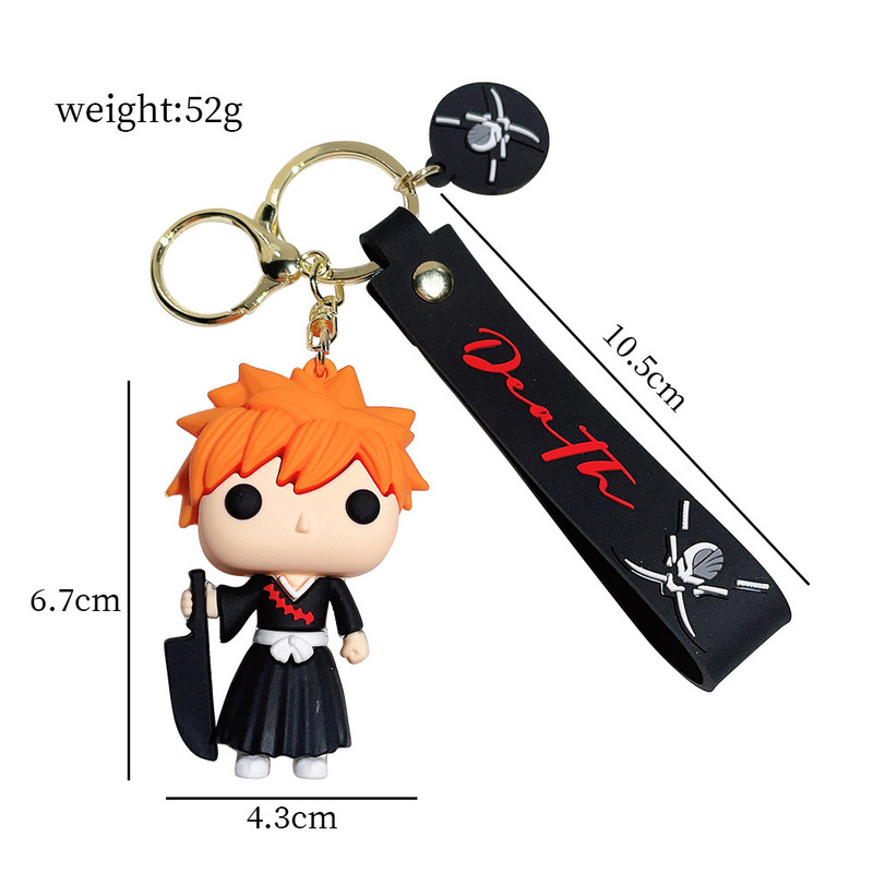 死神キーホルダー黒崎一護ルキア青染めコミックコンフェクションキーホルダー卸売人形小さなペンダント小さなギフト|undefined