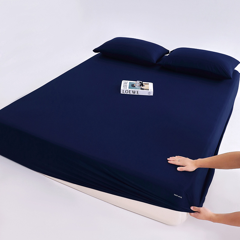 Solid Color Planet Deep Sleep Hotel Fitted Sheet Mattress Protector Full Wrap Fitted Sheet Three-Piece Set Single Pillow Dormitory