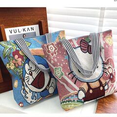 Embroidered women's bag fashionable personalized trendy handbag shoulder bag morning exercise vegetable shopping bag student school bag tutoring bag