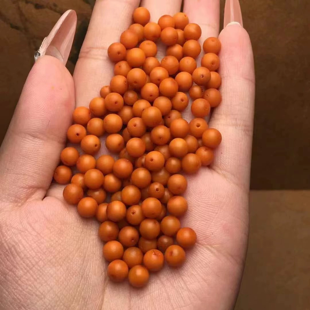 Натуральный пчелиный воск старый воск круглые бусы с розовыми бусинками