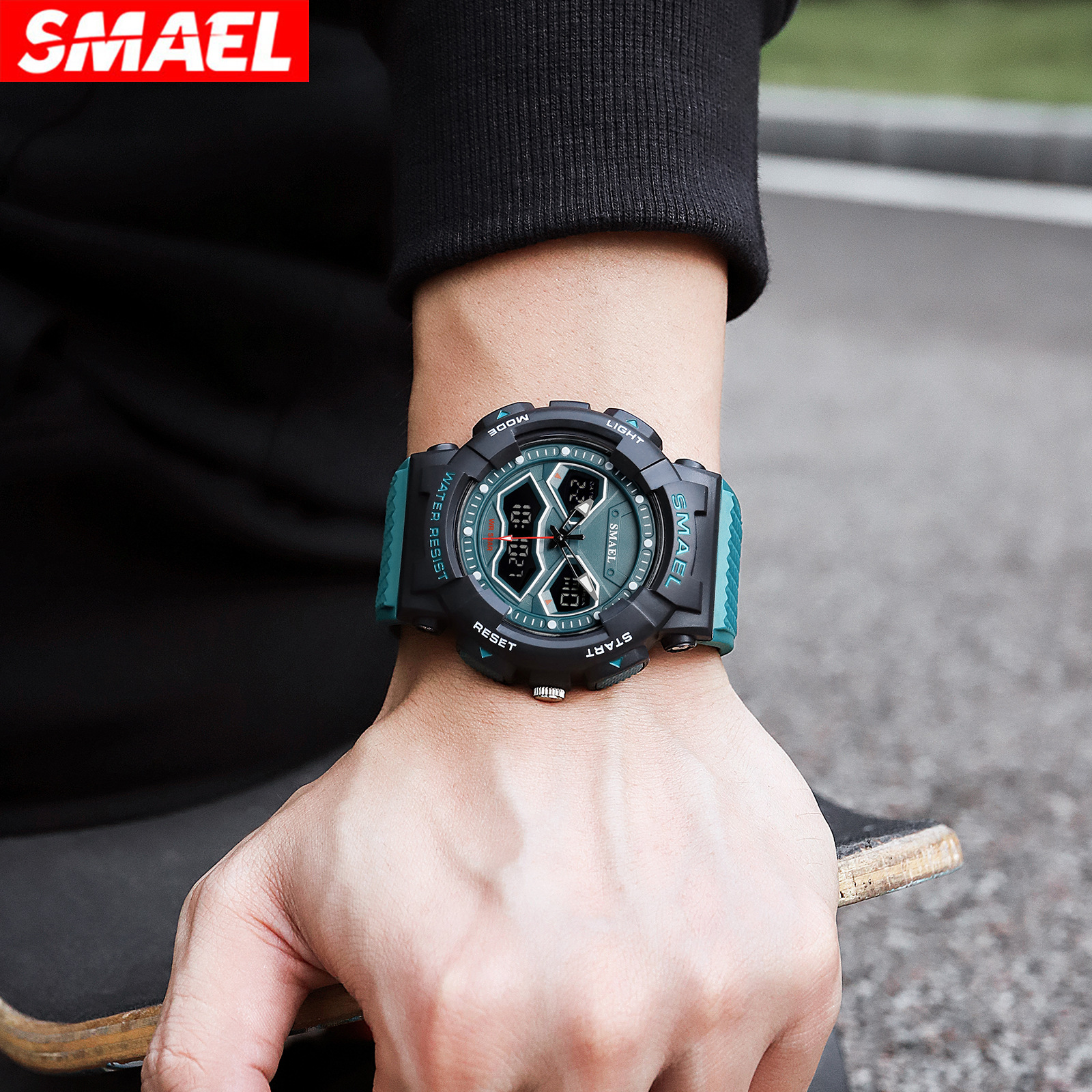 SMAEL multifunción estudiante reloj electrónico Deportes al aire libre impermeable segundo conteo luminoso Reloj eléctrico Estudiantes masculinos y femeninos de secundaria_voghion.com