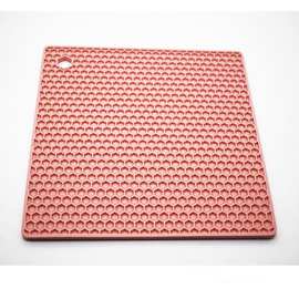 糖果色硅胶餐垫 方形蜂窝垫硅胶餐垫锅垫 挂式碗垫 家用厨房工具