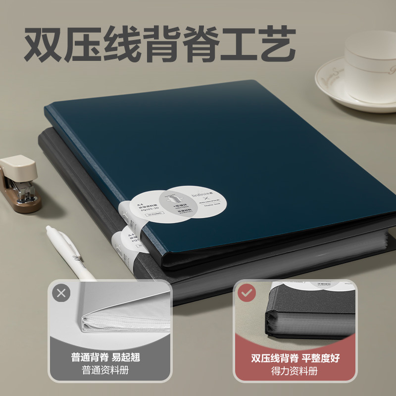 Carpeta de libros de datos de poder a4 inserción multicapa transparente de gran capacidad de papel de prueba libro de recopilación de premios libro de papel de prueba