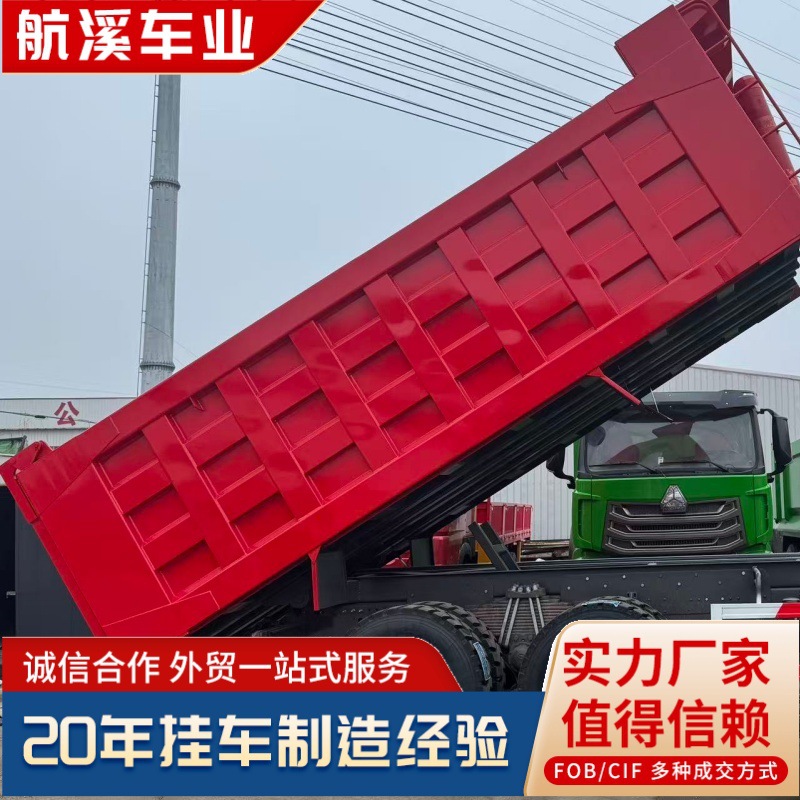 Manufacturer Cross-Border Direct Sales Howo China 6X4371/375 Dump Truck Horsepower Dump Truck Rear Eight-Wheel Truck