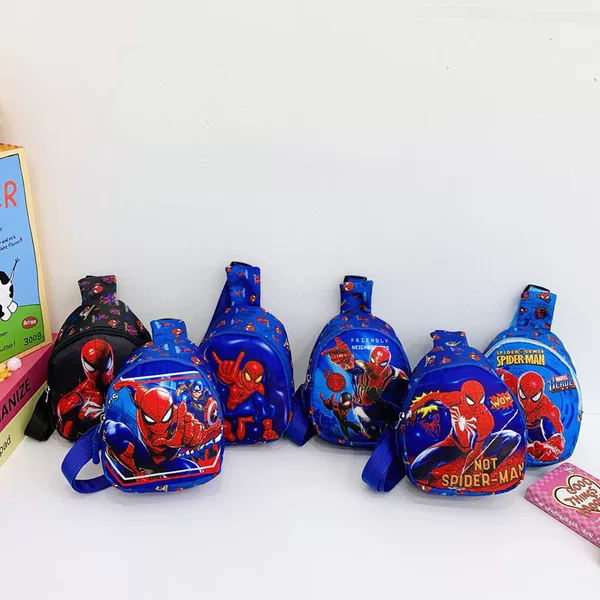 New children's bag for boys and girls, fashionable cartoon coin purse, crossbody bag, trendy outdoor casual small backpack, chest bag