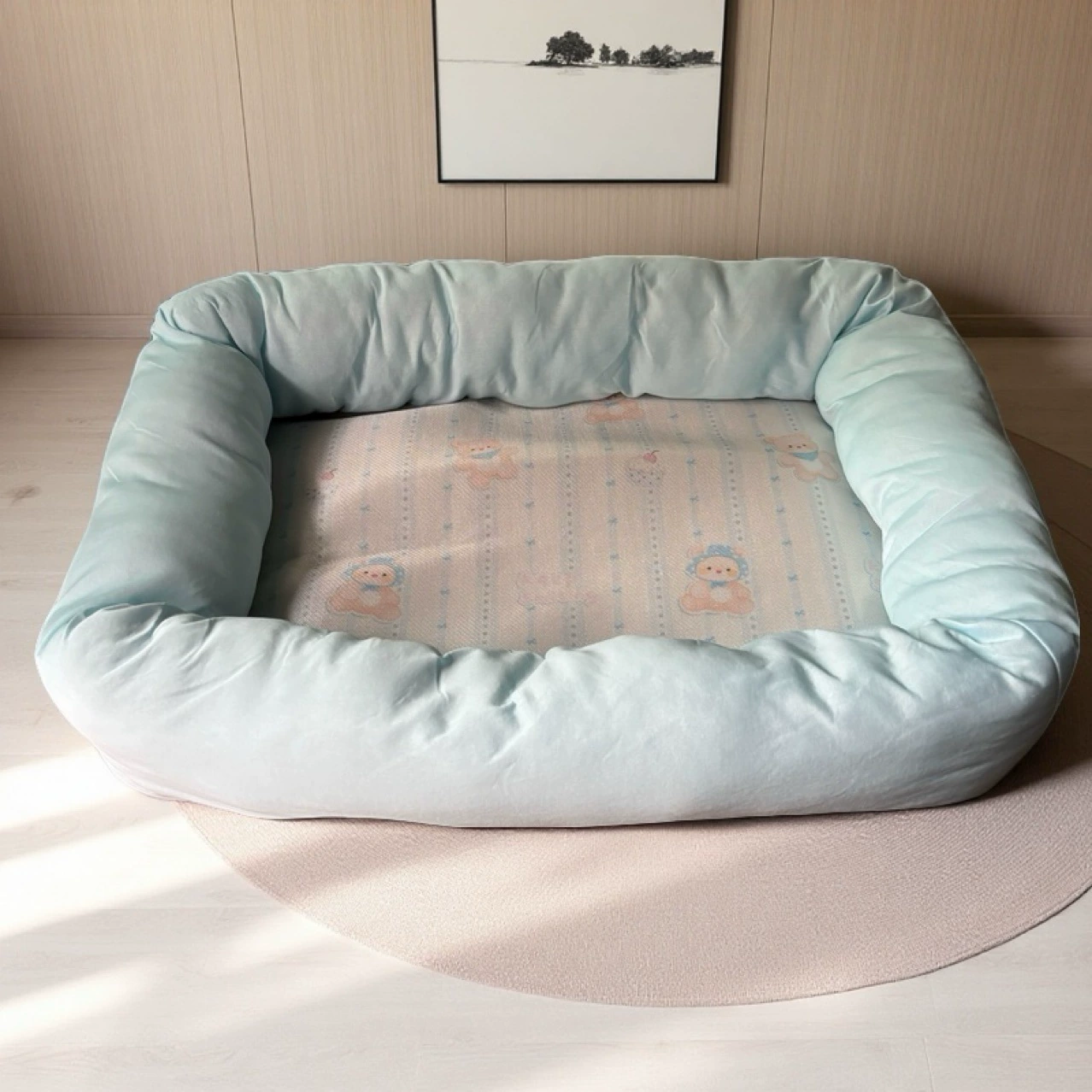 Новый летний ледяной шелковый съемный дно для питомца, охлаждающая лежанка для кошек, лежанка для Тедди и Бишона, съемное и моющееся дно.