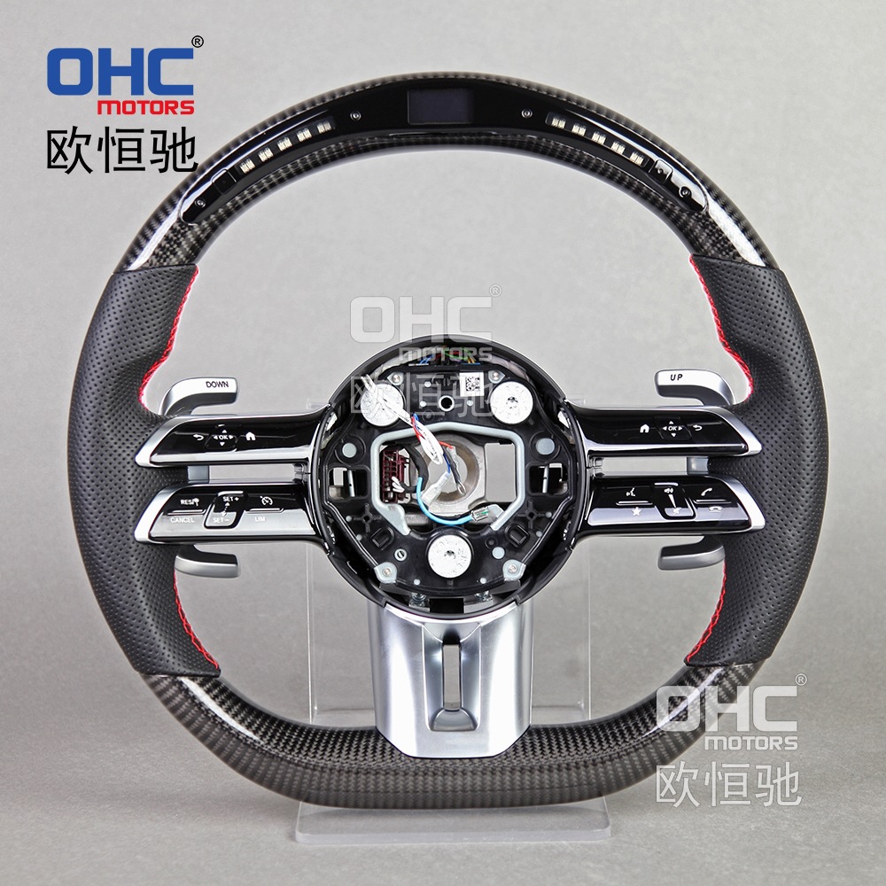 2021-2022 yillardagi Mercedes-AMG E-Class, C-Class, EQS va GT modellari uchun Dragonfly LED uglerod tolali avtomobil rul g'ildiragi