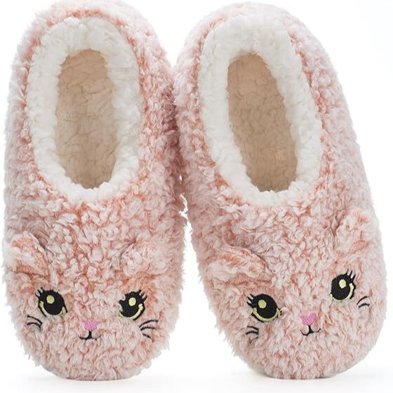 Cross-border home non-slip warm shoes thickened fleece-lined slippers cute animal Japanese mute slippers