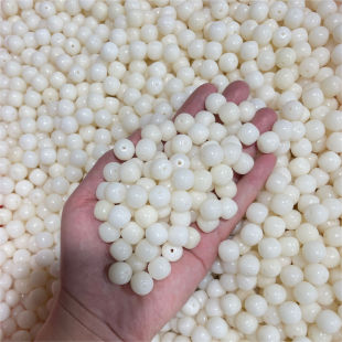 Natural White Jade Bodhi Root Loose Bead Bracelet Wrapped Around the Finger Soft Round Beads DIY Buddha Beads Wenwan Female Handmade Bodhi Seed Wholesale